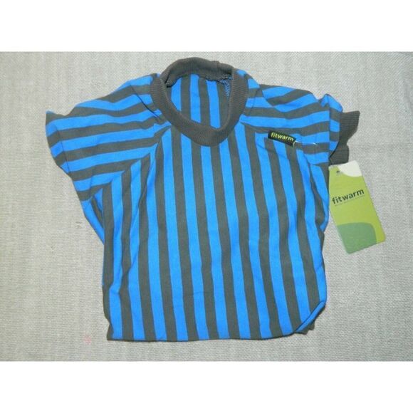 Fitwarm Stretchy Lightweight Cotton Dog Stripped T-Shirt 14" Back Length - Picture 1 of 7